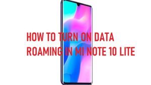 How To Turn On Data Roaming in Mi Note  10 Lite