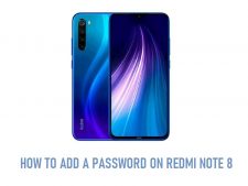 add a password on redmi note 8