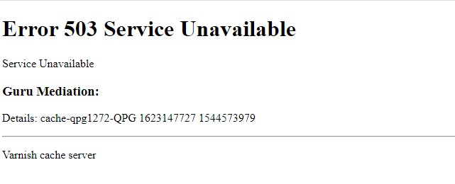 Roblox Error 503 Service Unavailable