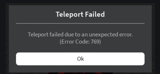 Roblox Teleport Failed