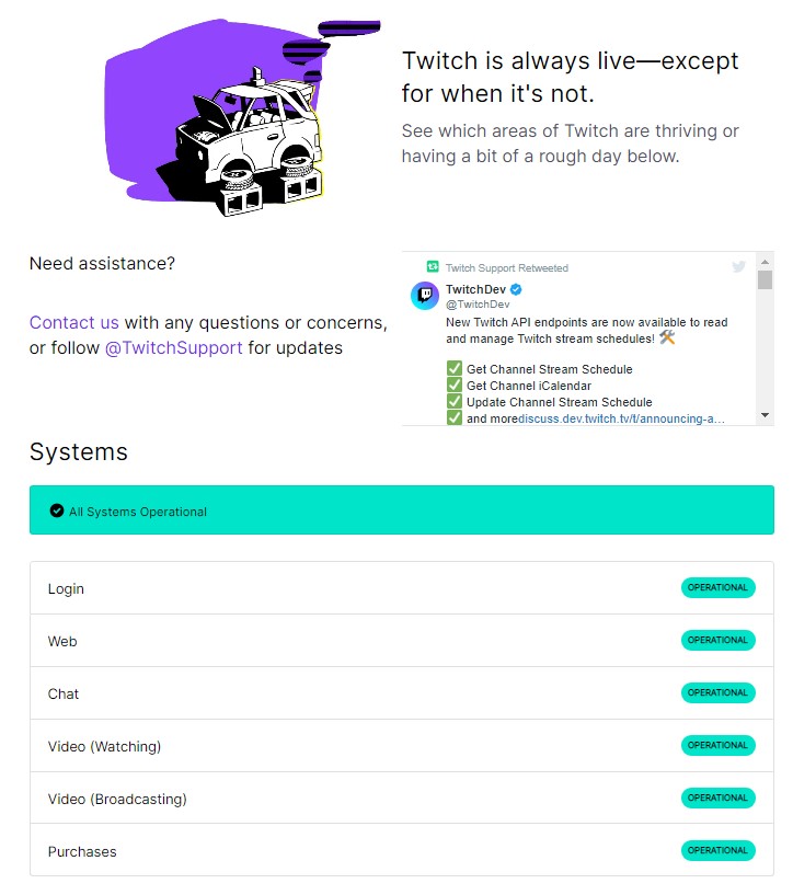 Twitch server status