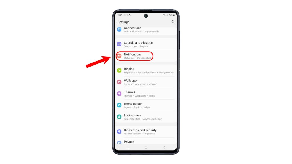 activate do not disturb mode galaxy m62 notifications