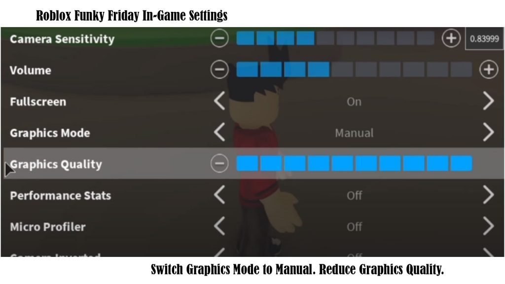 fix roblox funky friday lags windows pc adjust graphics quality