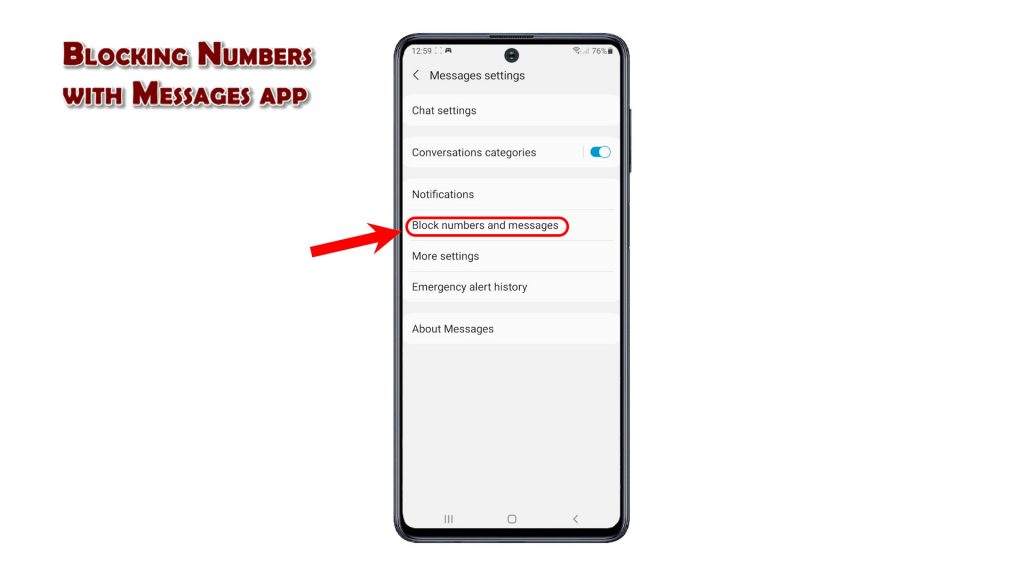how to block number samsung galaxy m62 blocknosmessages