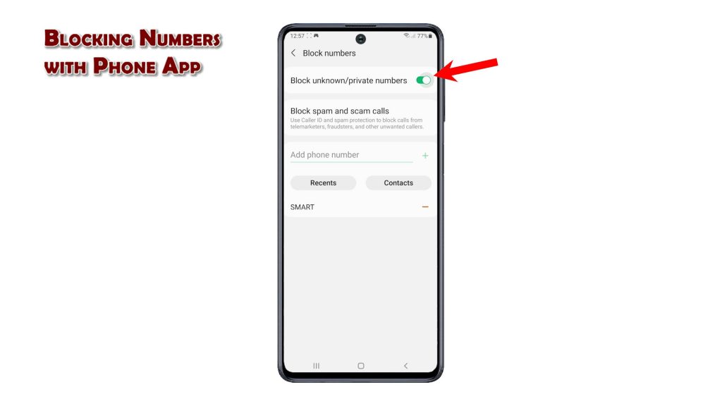 how to block number samsung galaxy m62 switchon1