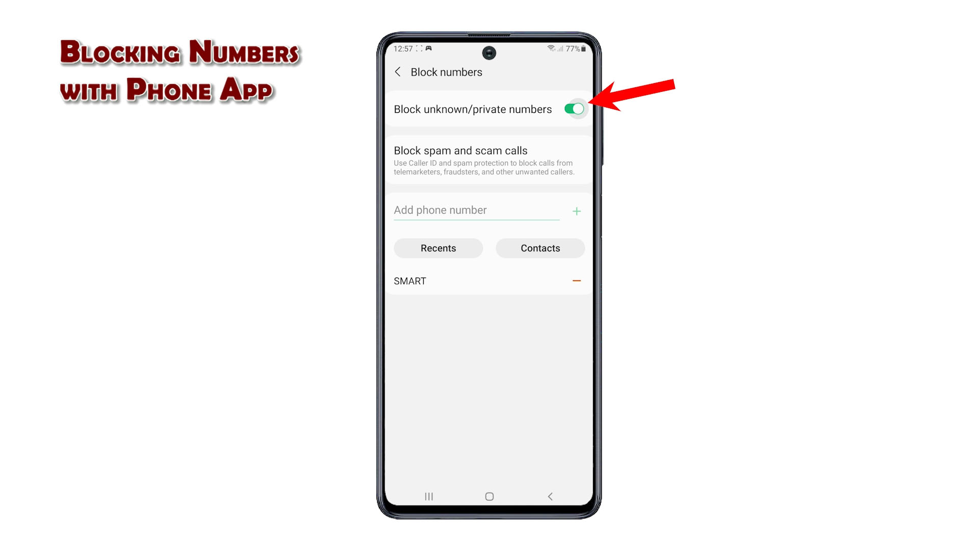 How to Block Number on Samsung Galaxy M62 Block Unwanted Calls and