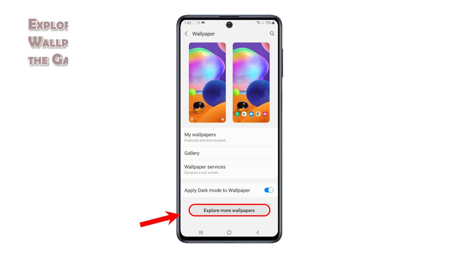 How to Change Wallpaper on Samsung Galaxy M62 Not Using Thirdparty Apps