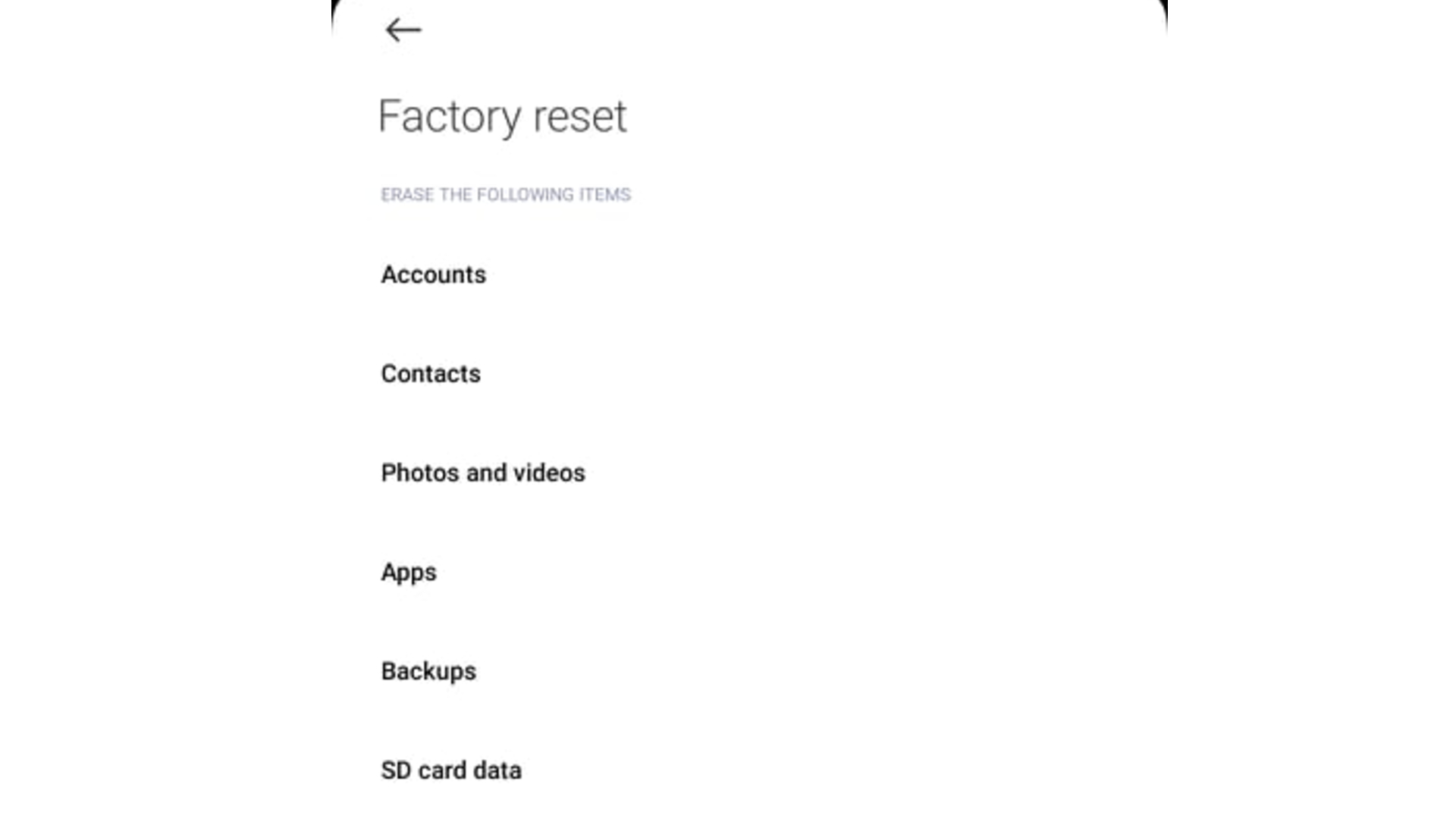 mi note 10 pro factory reset