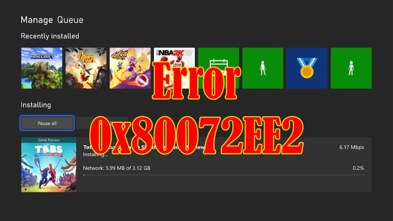 Error 0x80072EE2 On Xbox Series S 5