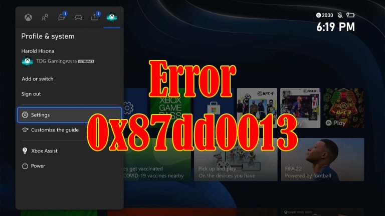 Error 0x87dd0013 On Xbox Series S When Playing 5