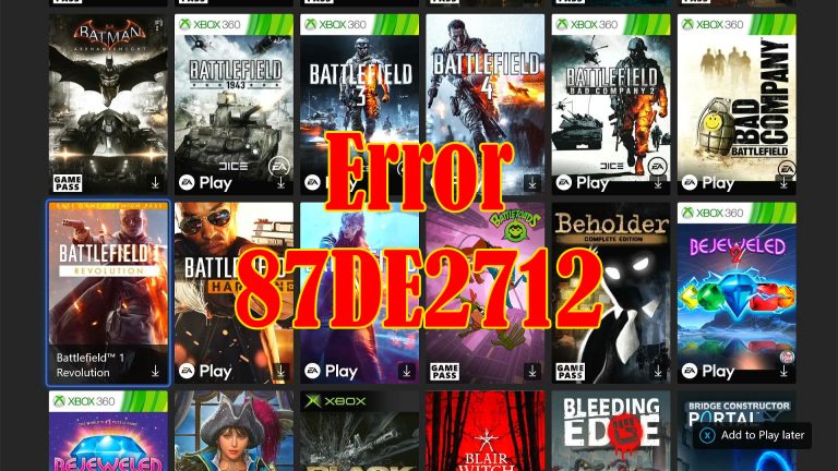 Error 87DE2712 On Xbox Series S 5