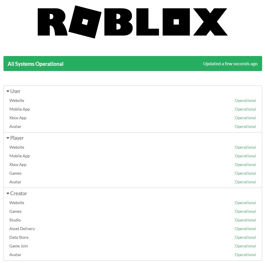 Roblox server status