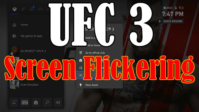 UFC 3 Screen Flickering Issue on Xbox Series S 6