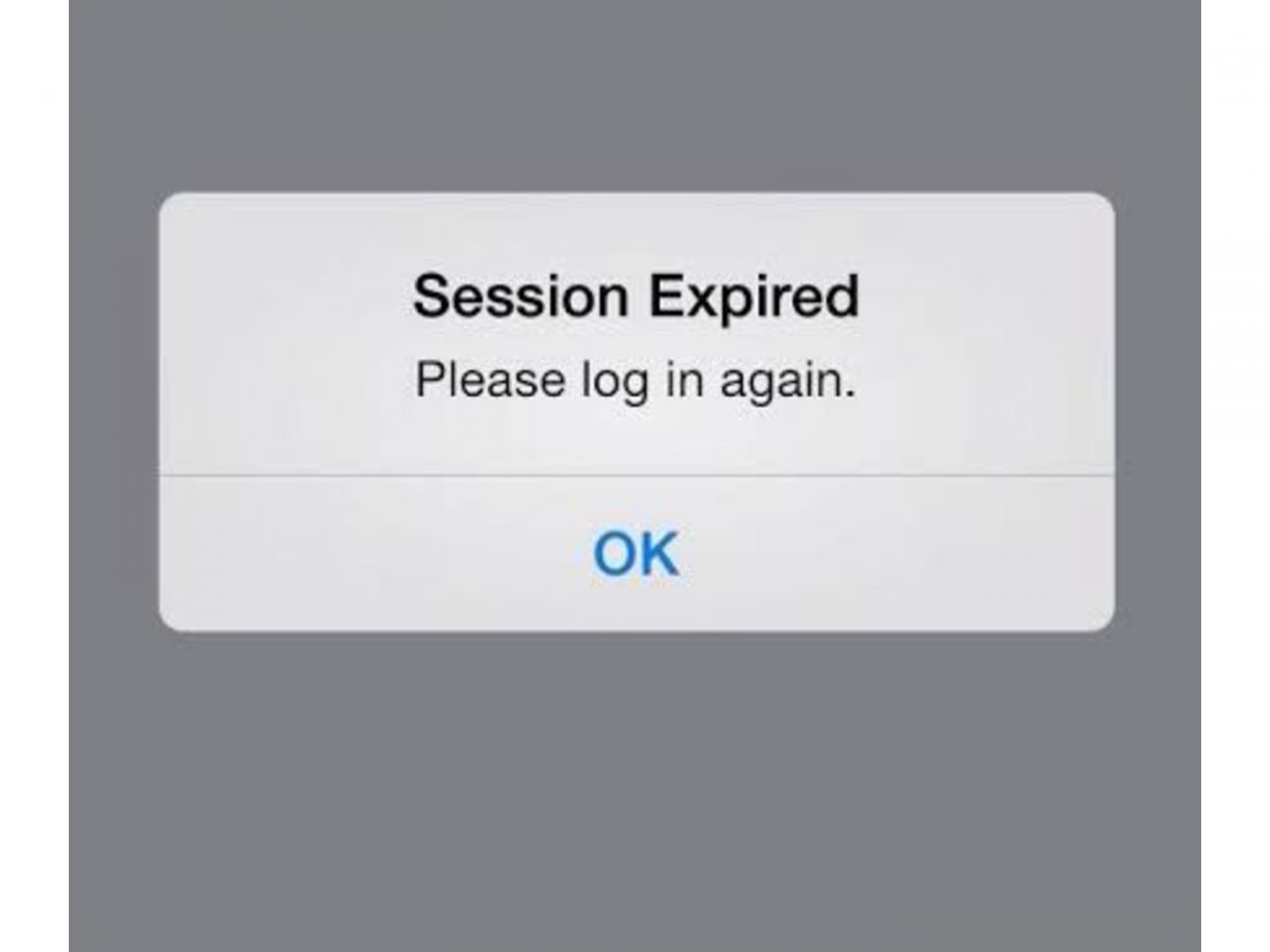 Again session expired login