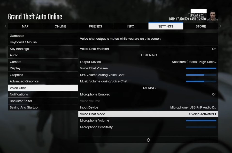 GTA 5 settings