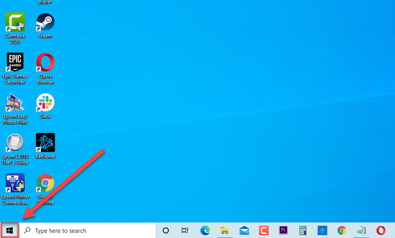Start menu button or Windows 2