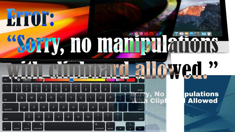 howtofix sorry no manipulations with clipboard allowed mac