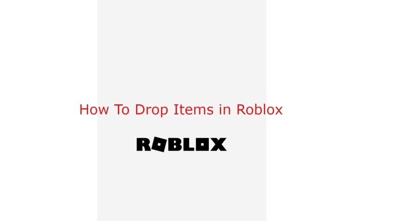 drop items in roblox
