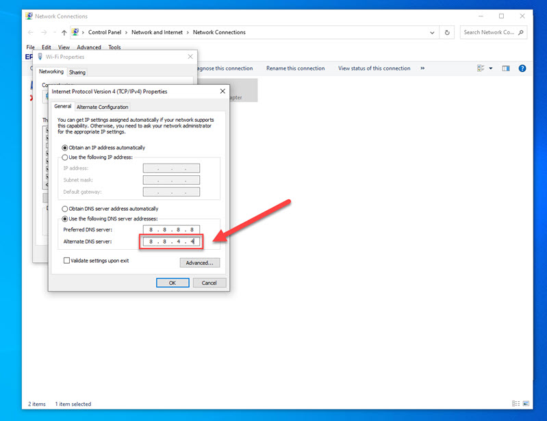 DNS_PROBE_FINISHED_NXDOMAIN