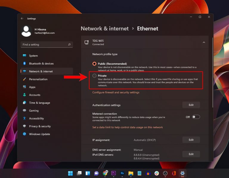 How to Change Windows 11 Network from Public to Private