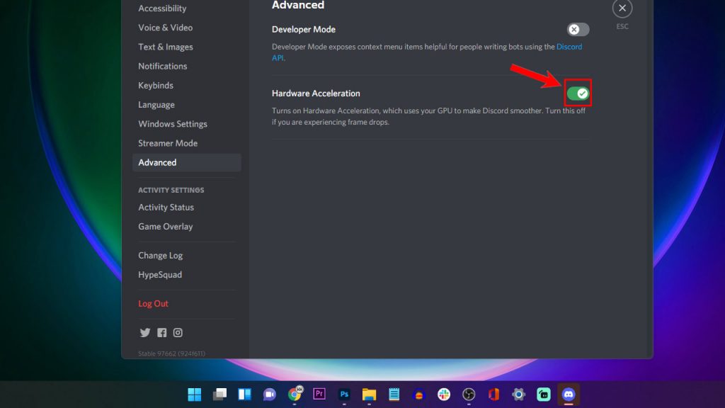 Discord Crashing on Windows 11 10