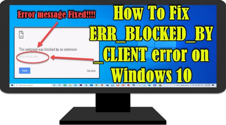 How To Fix ERR_BLOCKED_BY_CLIENT error on Windows 10