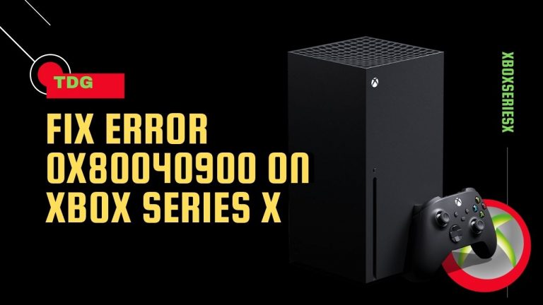 How To Fix Error 0x80040900 On Xbox Series X