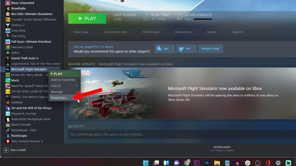 Microsoft Flight Simulator Crashes on Windows 11 11