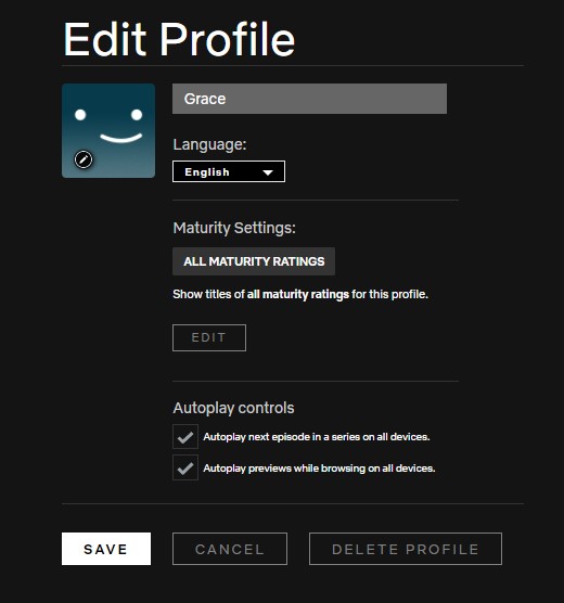 Netflix profile