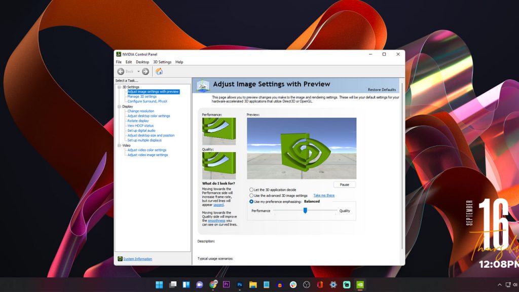 how to get nvidia control panel windows 11