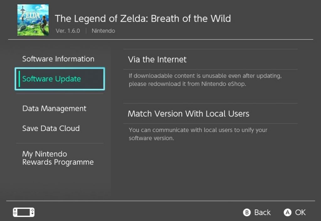 install game Update nintendo switch