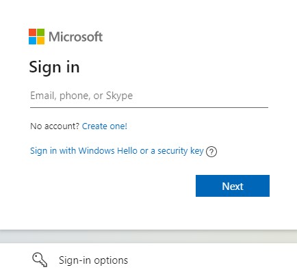 Microsoft Sign In 