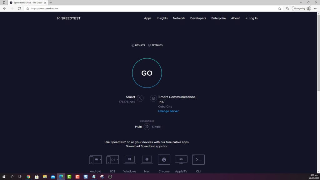 open speedtest website