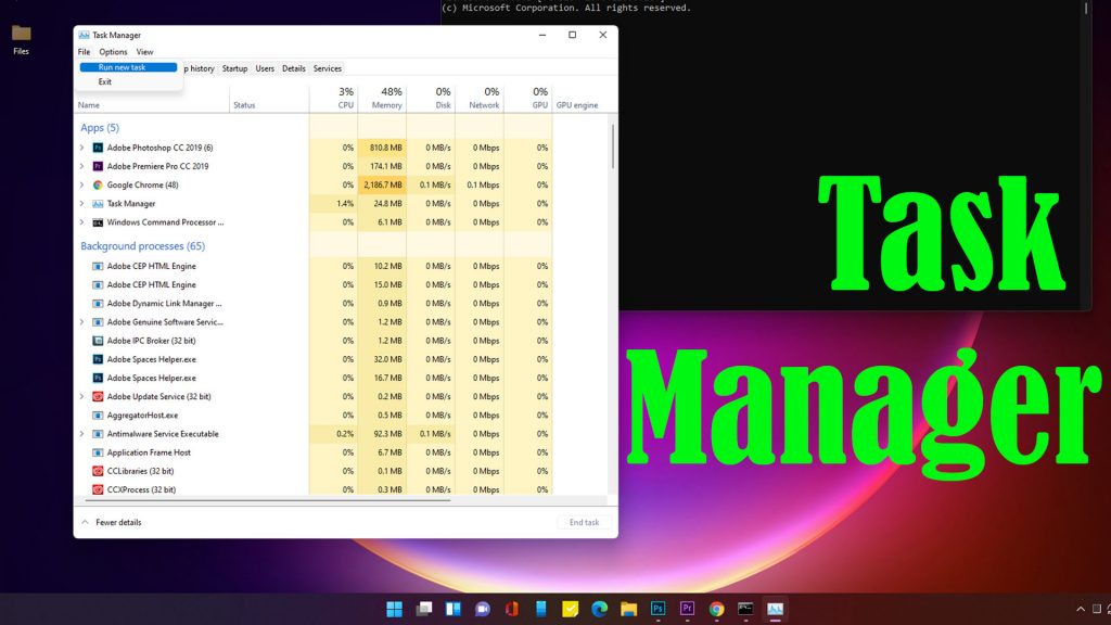 open win11 task manager
