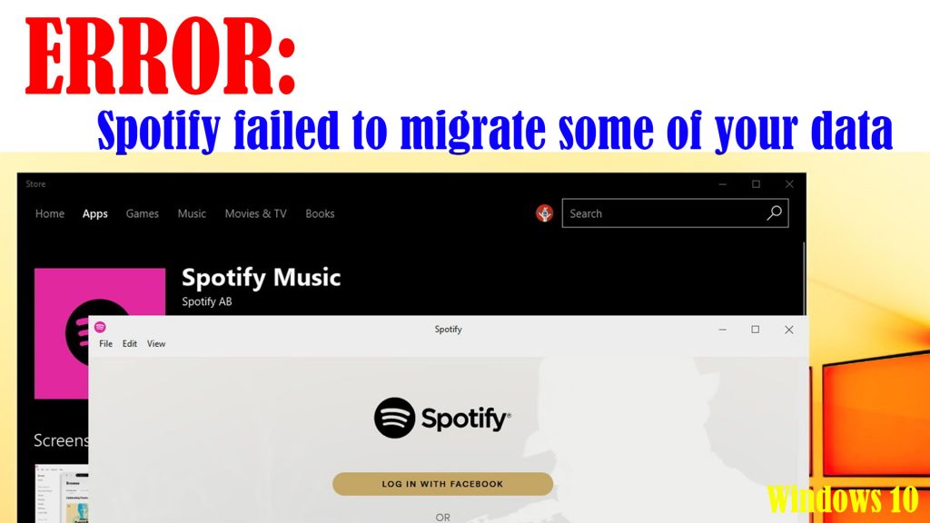 spotify failed to migrate data error