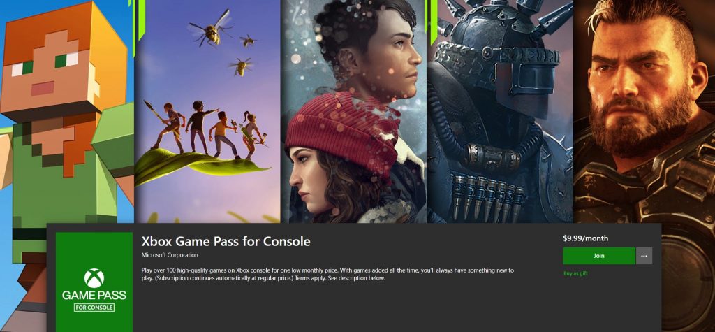 xbox game pass for console
