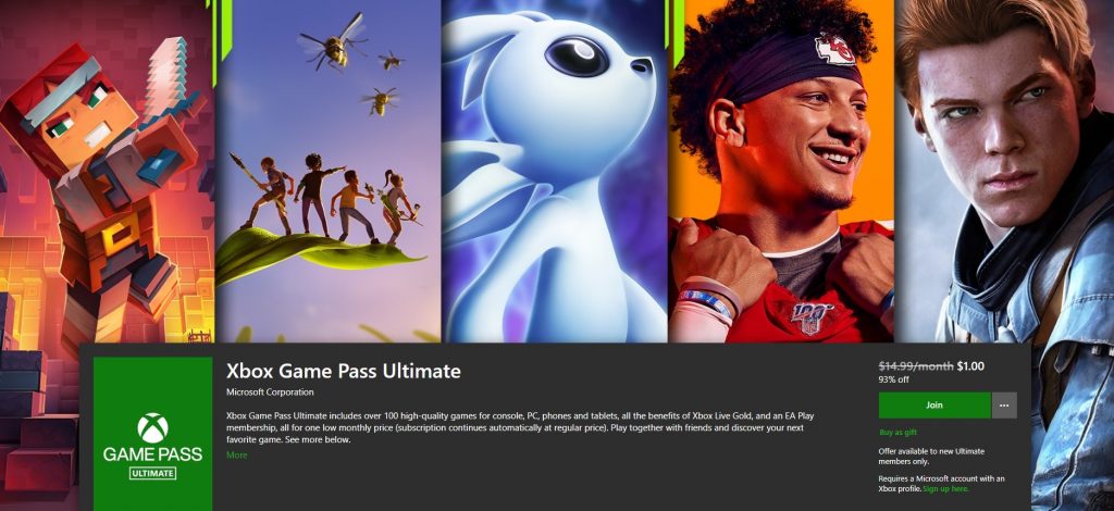 Xbox Game Pass Ultimate & Xbox Live Subscription/Membership