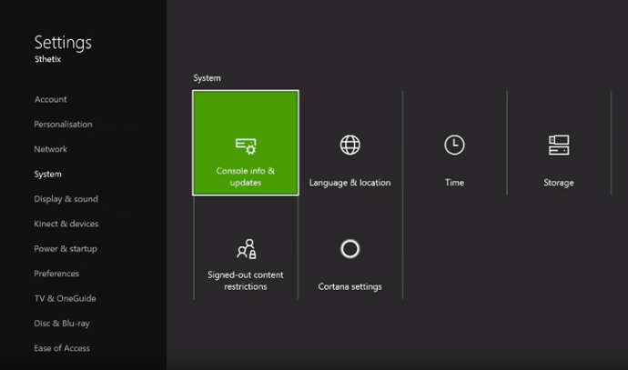 Xbox One System Update