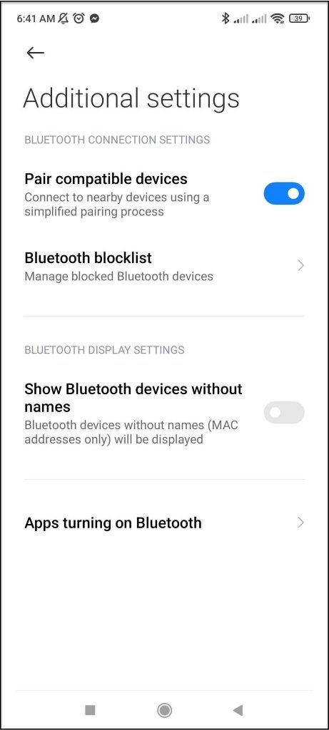 Bluetooth discoverable