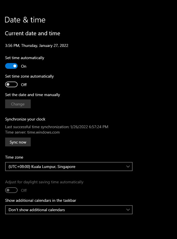 Fix 4: Correct date and time setting for your computer