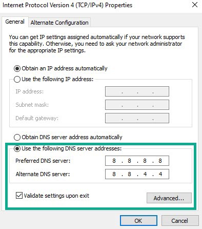 Fix 12 Change DNS 1