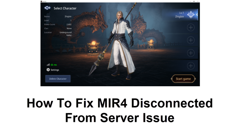 How To Fix MIR4 Disconnected From Server Issue