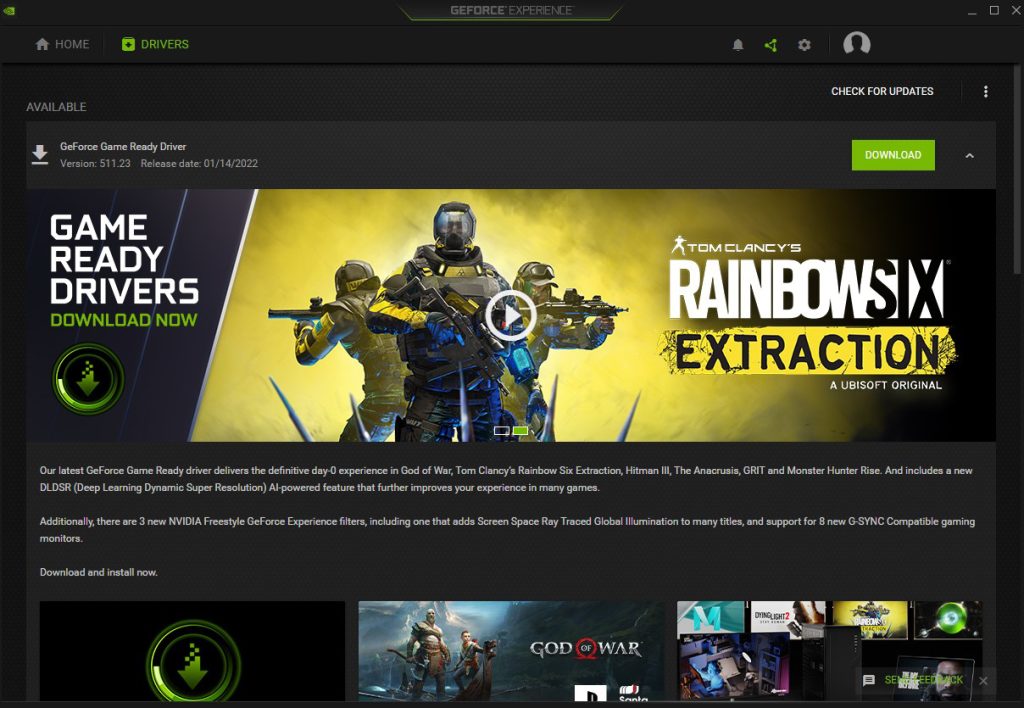 If you have a NVIDIA GPU, you can also get drivers update using the NVIDIA GeForce Experience software. If you have an AMD RADEON GPU, you can also use the AMD RADEON Update tool to update your GPU