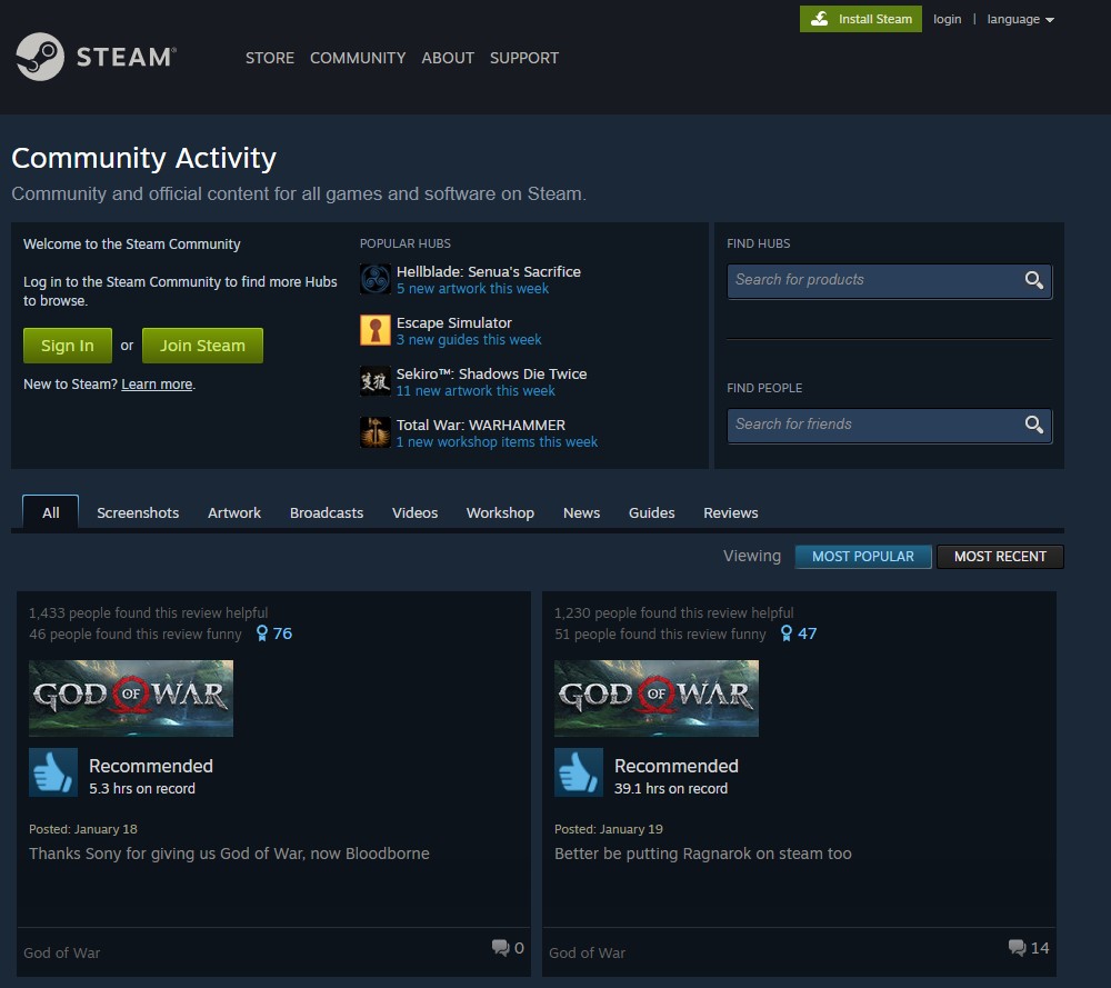 Solution 1: Check the status of the server Steam community hub 