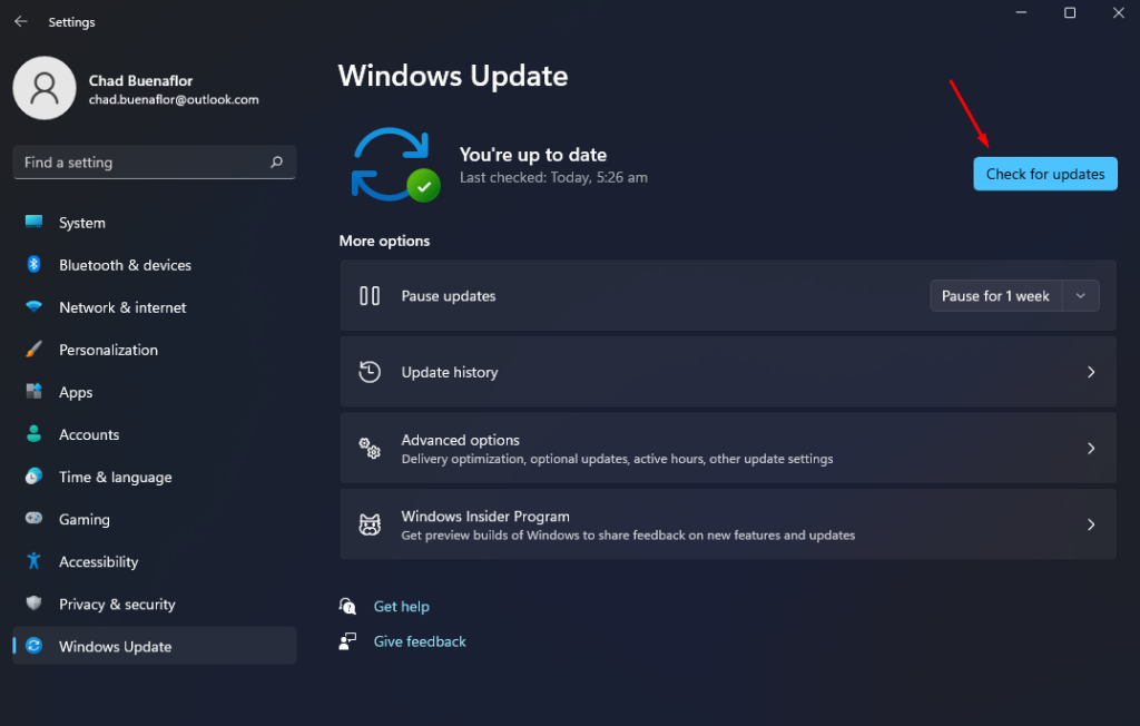 Update your Windows operating system