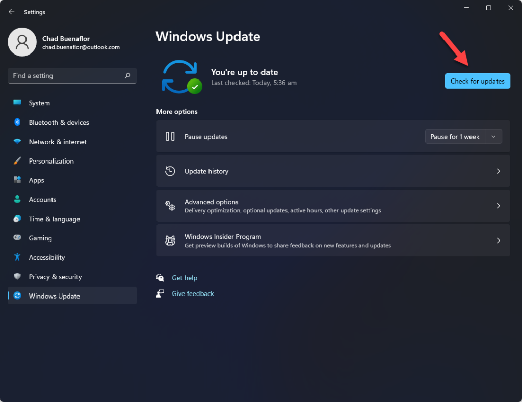 Update your Windows operating system