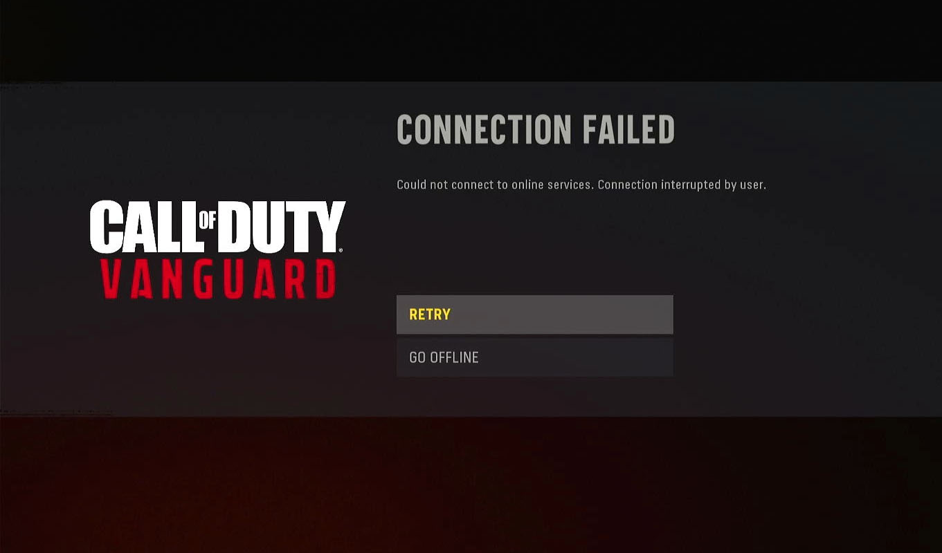 can t play call of duty vanguard offline