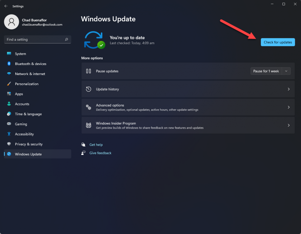 Update your PC operating system