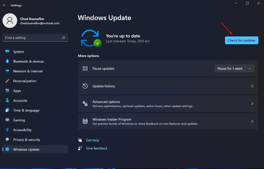 Make sure your PC is running on the latest Windows updates