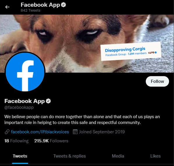 Facebook on Twitter